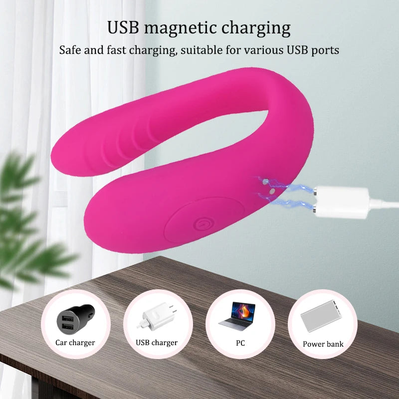 Godemichet vibrant à 10 vitesses pour clitoris et vagin, vibromasseur pour femme, télécommande, double stimulateur du point G, jouet sexuel pour couple