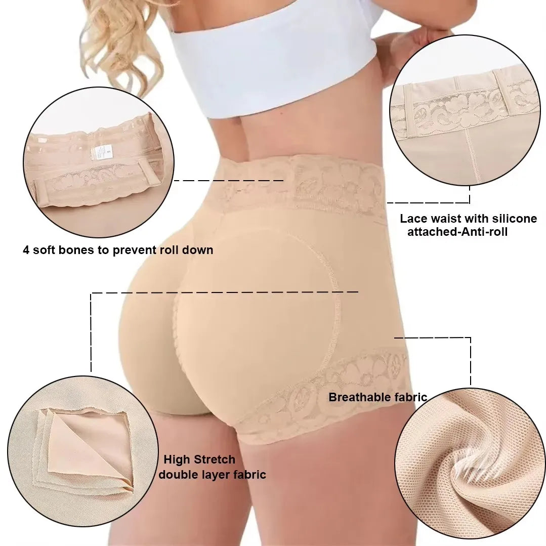 Fajas colombianas moldeadoras de abdomen plano para mujer, moldeadoras de cintura alta y abdomen plano.