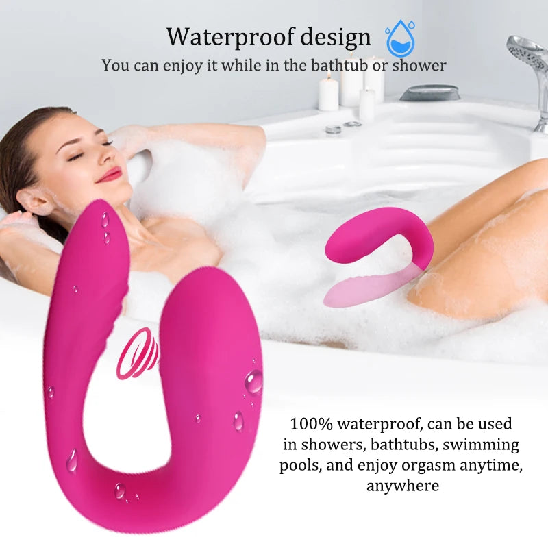 Godemichet vibrant à 10 vitesses pour clitoris et vagin, vibromasseur pour femme, télécommande, double stimulateur du point G, jouet sexuel pour couple